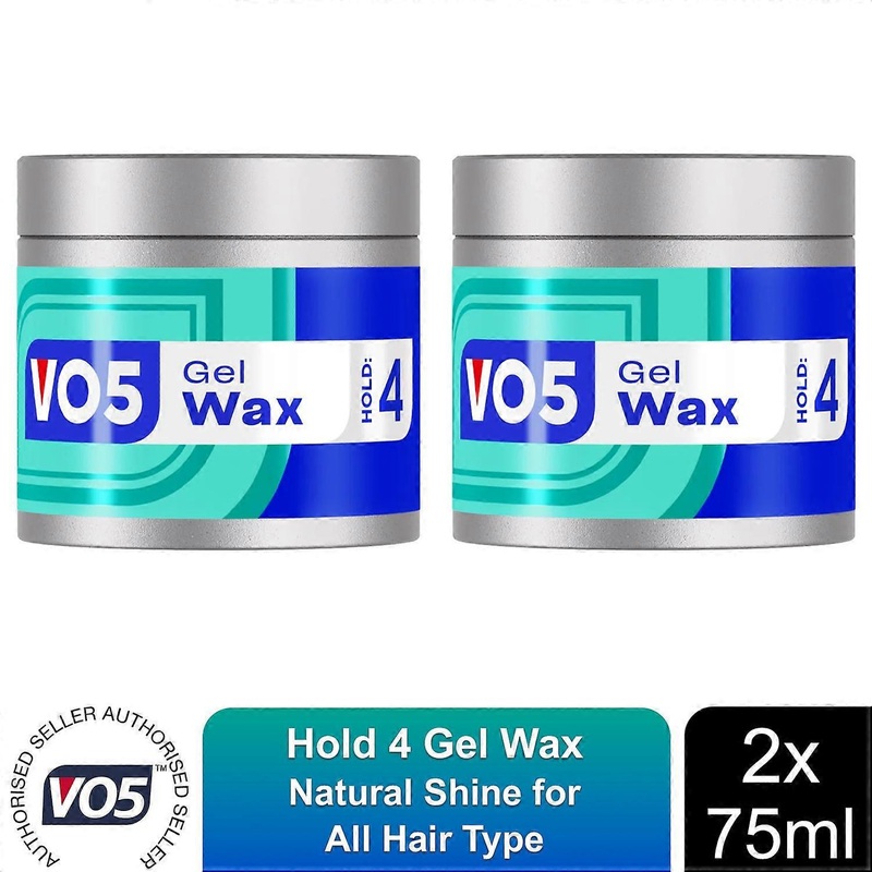2 Pack VO5 Natural Shine Shapes & Holds Gel Wax Extra Hold, 75ml