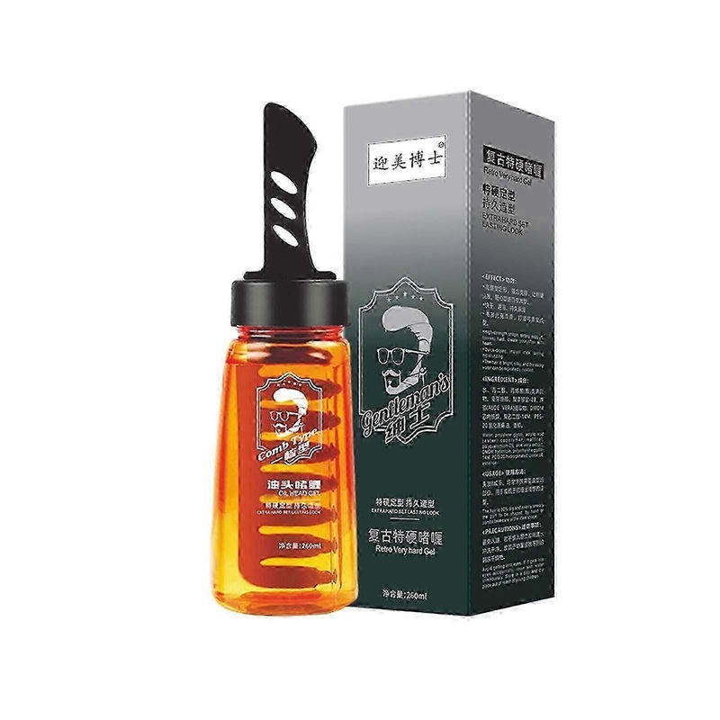 2025 Hair Styling Gel For Men Long Lasting Strong Gel For Combed Hair 260ML