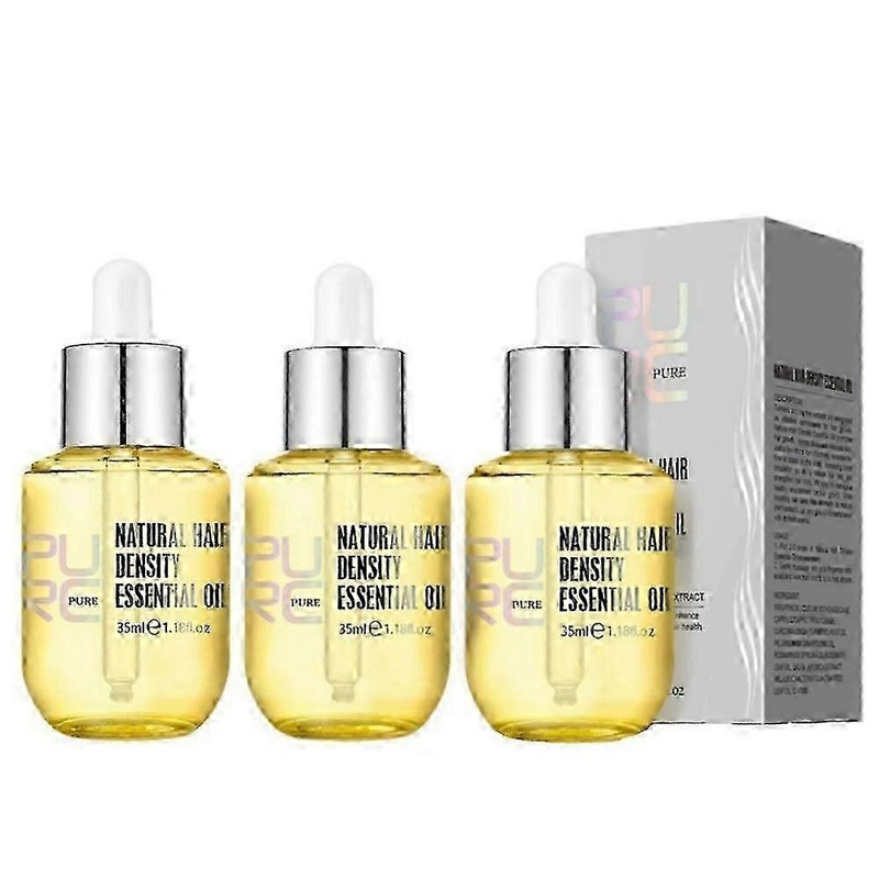3pcs PURC Natural Hair Growth Essence Thickener Ginger Regrowth Serum Treatments