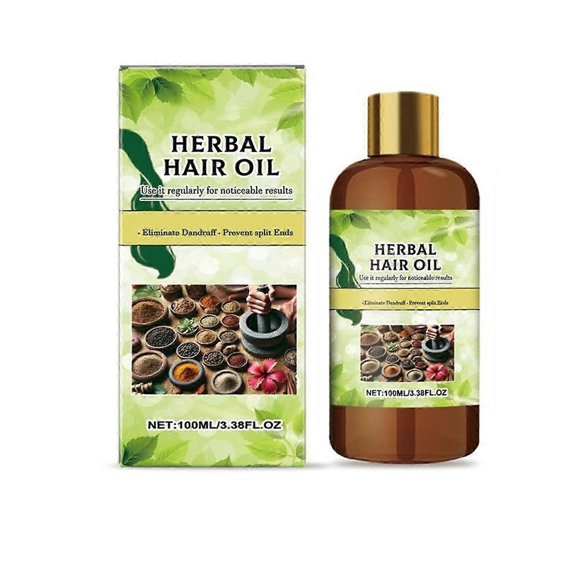 Herbal Oil Promote Hair Repair Activate Hair Follicles Impede Hair Loss And Breakage Nourish Hair And Make Hair Black And Shiny 100ml