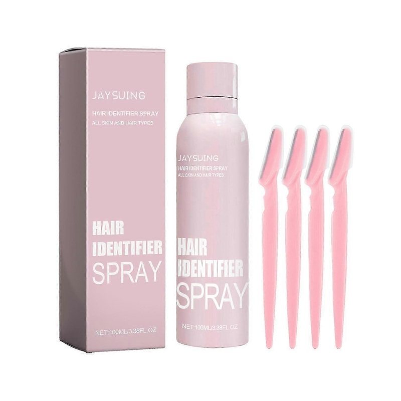 1-3Set Hair Identifier Spray with Razors for Face Shaving Moisturizing Peach Fuzz Remover
