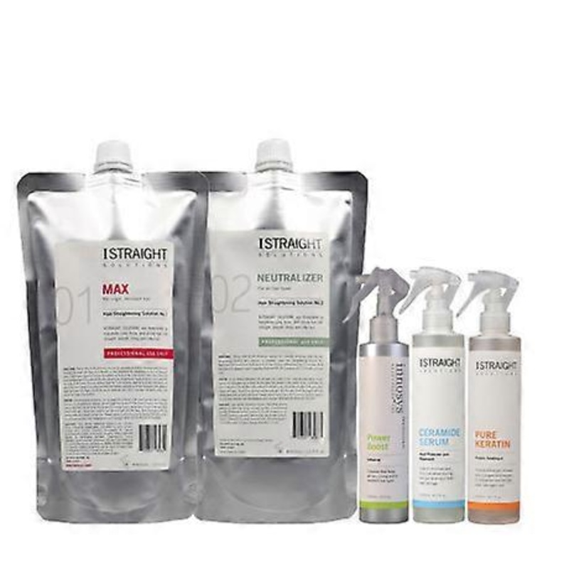 Permanent Straightening Kit For Thick Hair, Resistant Istraight 400 Ml