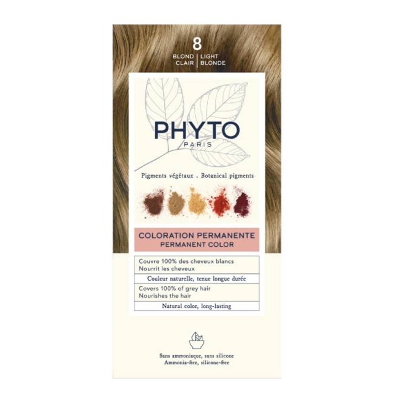 Phytocolor Permanent Hair Color 8 Light Blonde