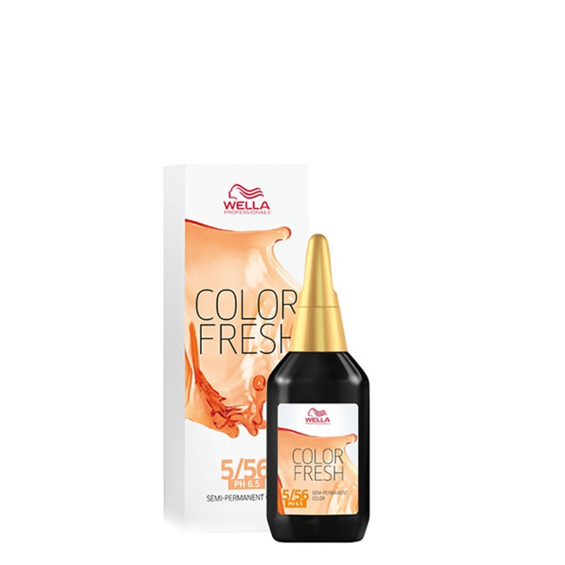 Wella Professional Color Fresh Semi Permanent Color 5/56 Light Mahogany Violet Brown 75ml