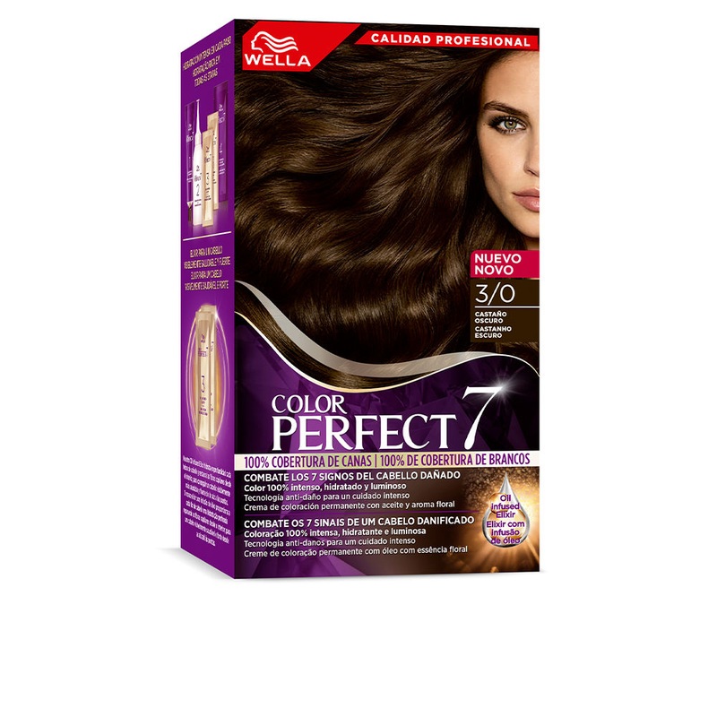 Wella Professionals Color Perfect 7 100% Gray Coverage Color 3/0 Dark Brown