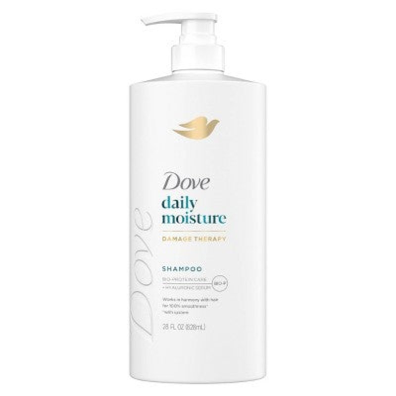 Dove Beauty Daily Moisture Hair Shampoo with Hyaluronic Serum & Bio-Protein Care 28 fl oz – Imperfect Container