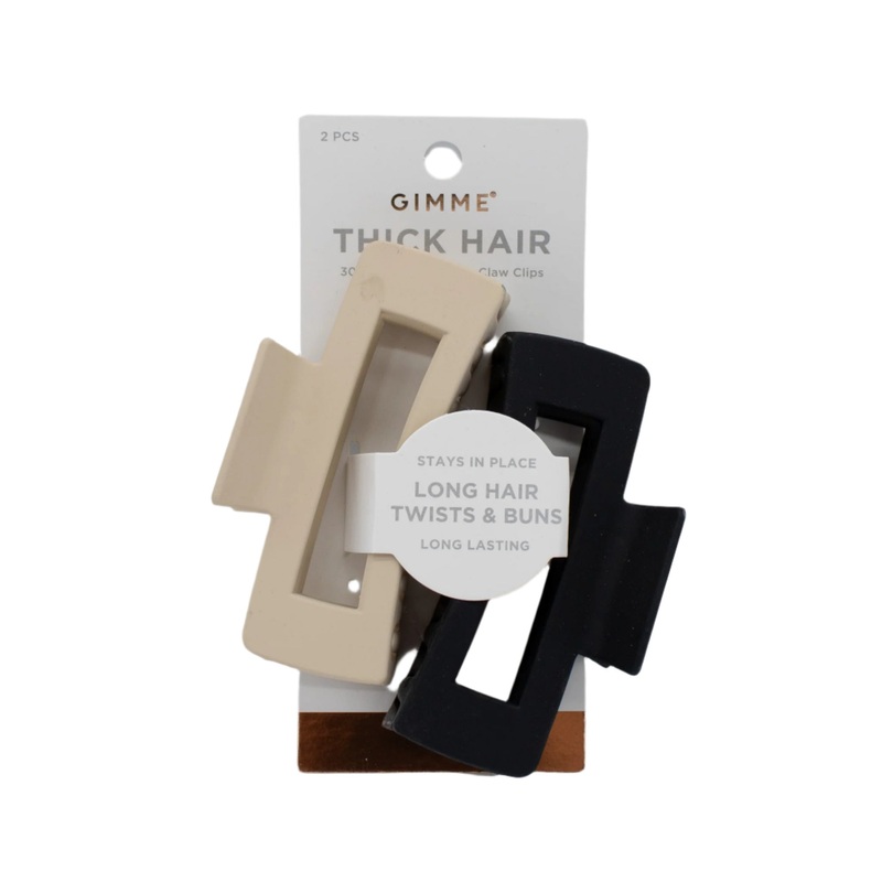 Gimme Beauty Thick Hair Rectangle Claw Clip 2ct – New