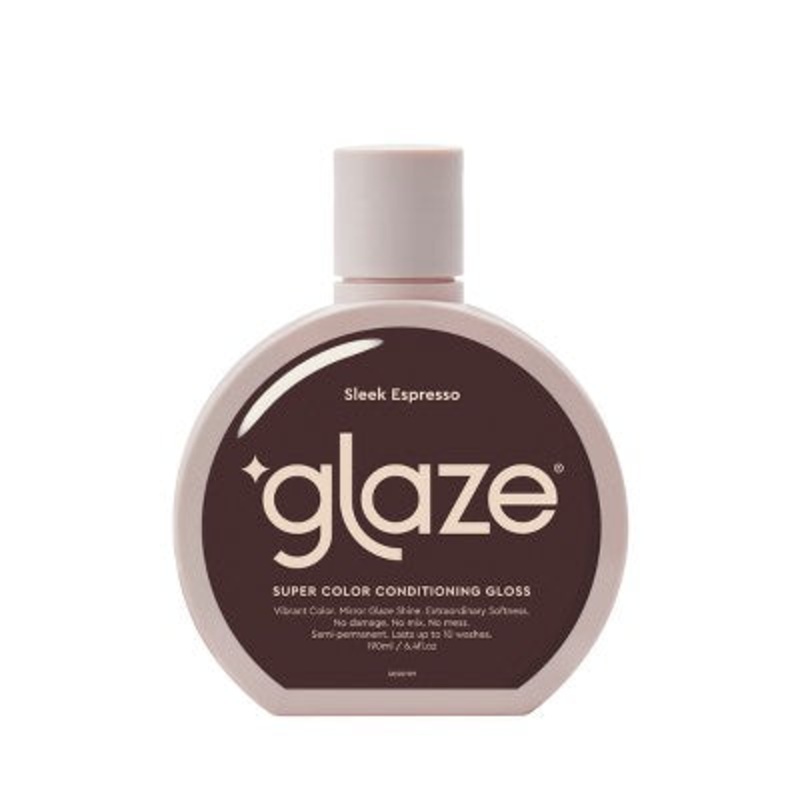 Glaze SuperGloss Color Conditioning Hair Gloss Brunette Sleek Espresso Brown 6.4 fl oz – New