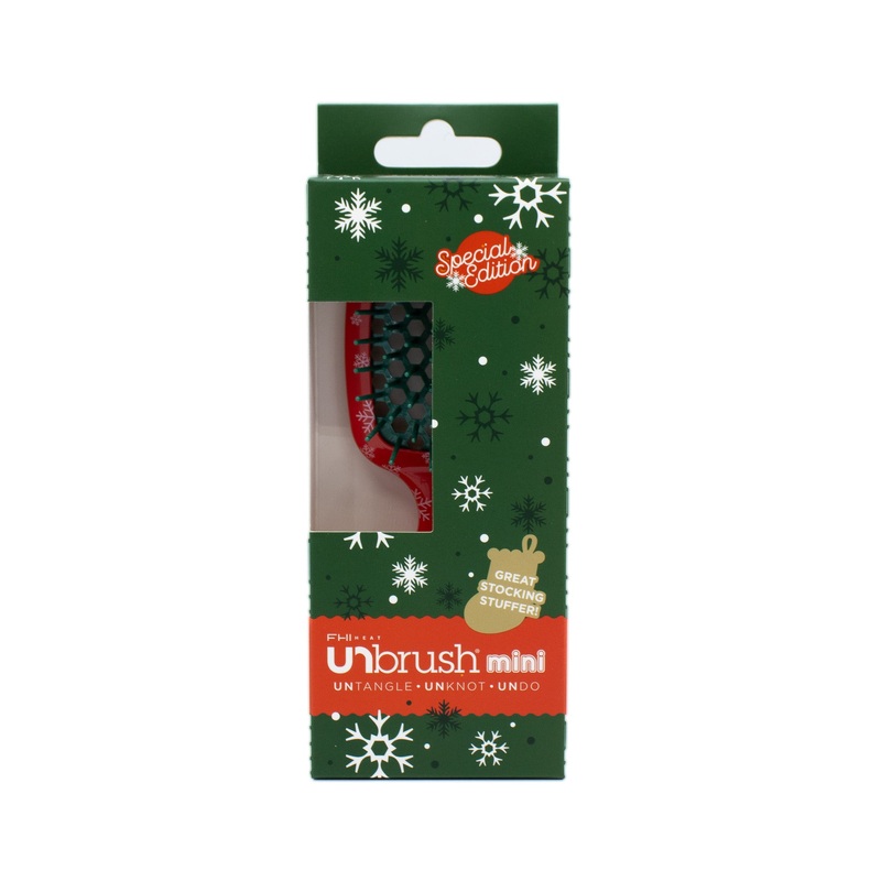 Unbrush Mini Holiday Hair Brush SLEIGH RIDE RED – New