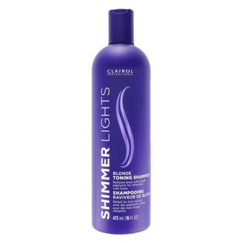 Clairol Professional Shimmer Lights Blonde Toning Shampoo 16 fl oz – Imperfect Container