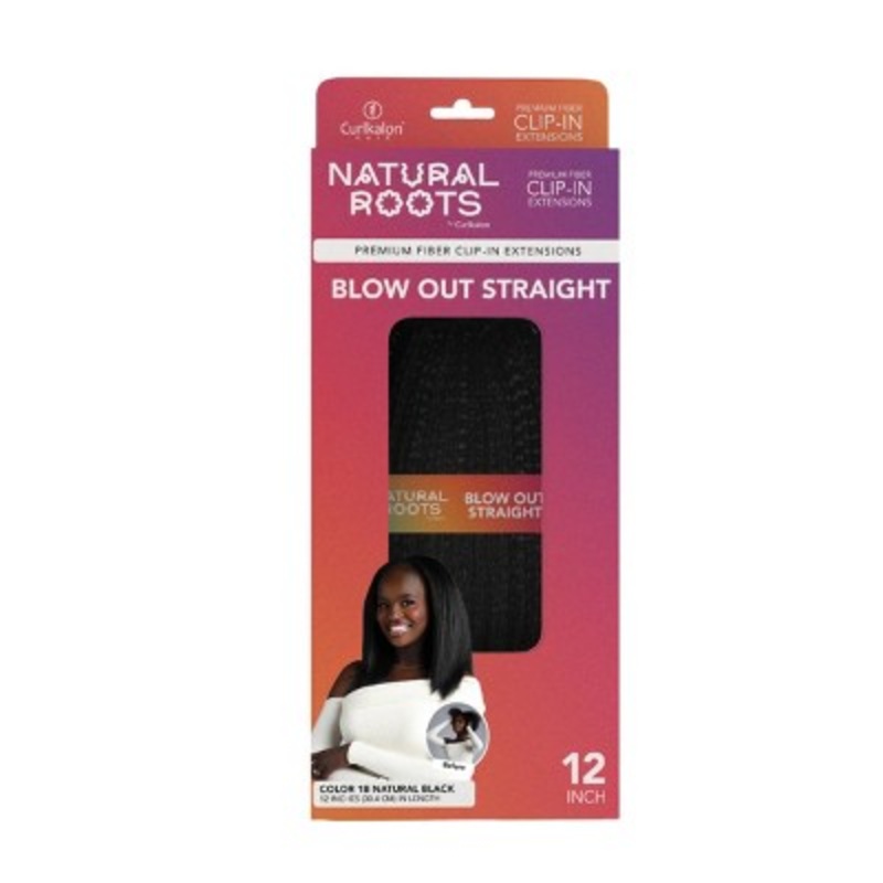Curlkalon Blow Out Straight 12 inch Clip-In Natural Black Hair Extensions 9ct – Imperfect Box