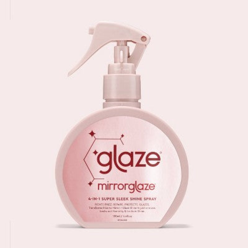 Glaze MirrorGlaze 4-in-1 Super Sleek Anti-Frizz Shine Spray with Heat Protector 6.4 fl oz – New