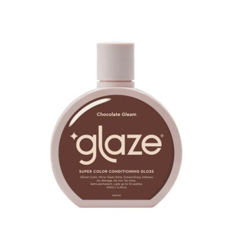 Glaze SuperGloss Color Conditioning Hair Gloss Chocolate Gleam Brown 6.4 fl oz – New
