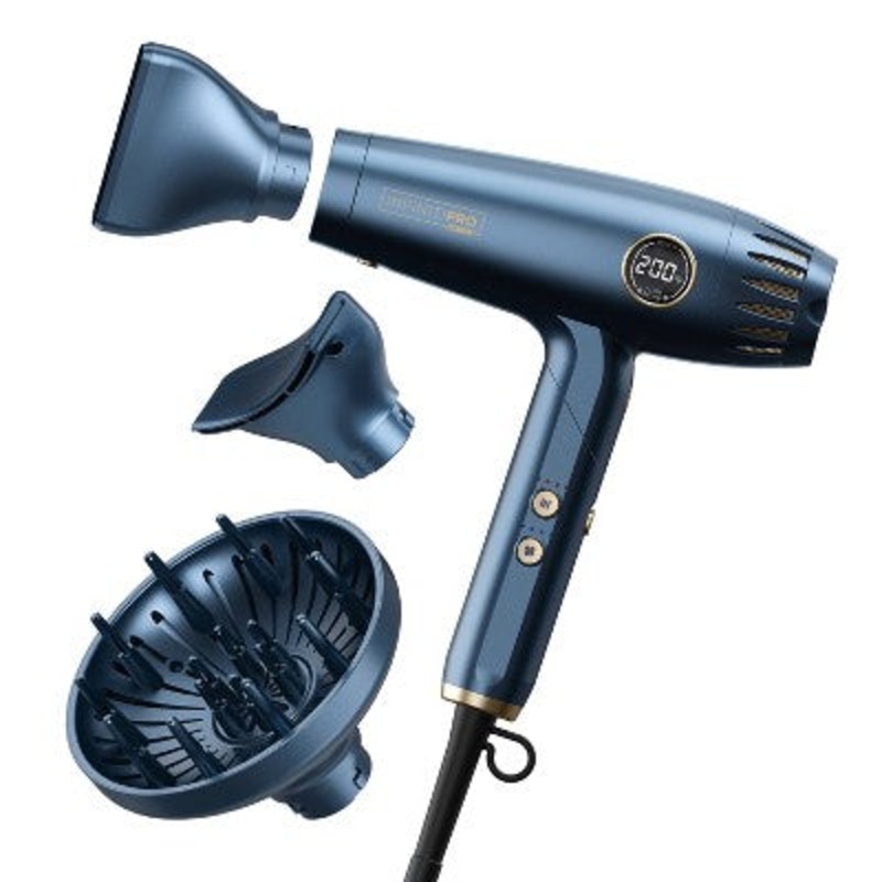 InfinitiPRO by Conair DigitalAIRE Folding Handle Hair Dryer Blue 1875 Watts – Imperfect Box