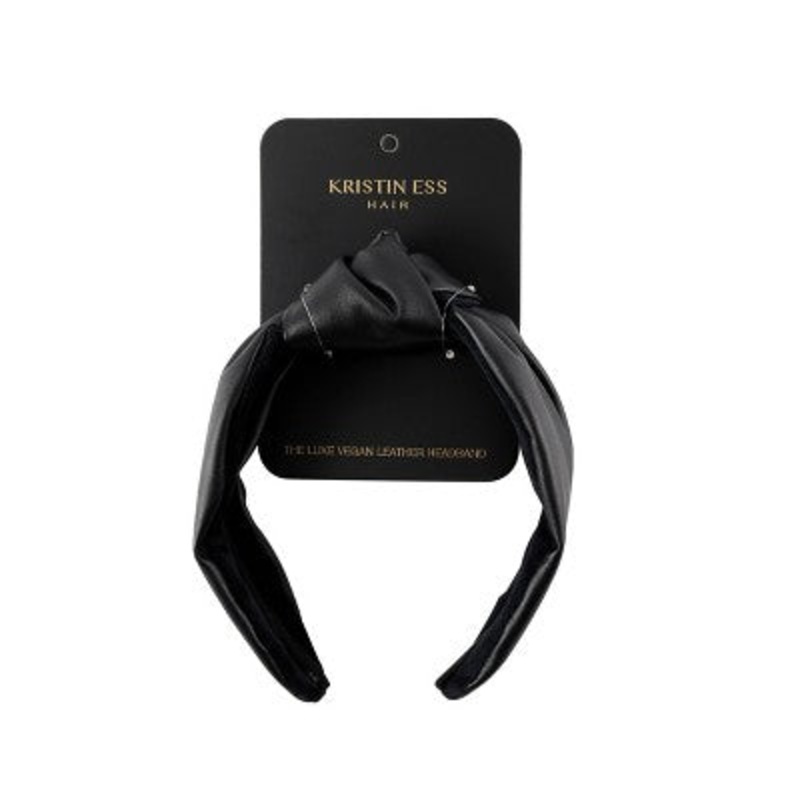 Kristin Ess The Luxe Vegan Leather Headband Black – Imperfect Box
