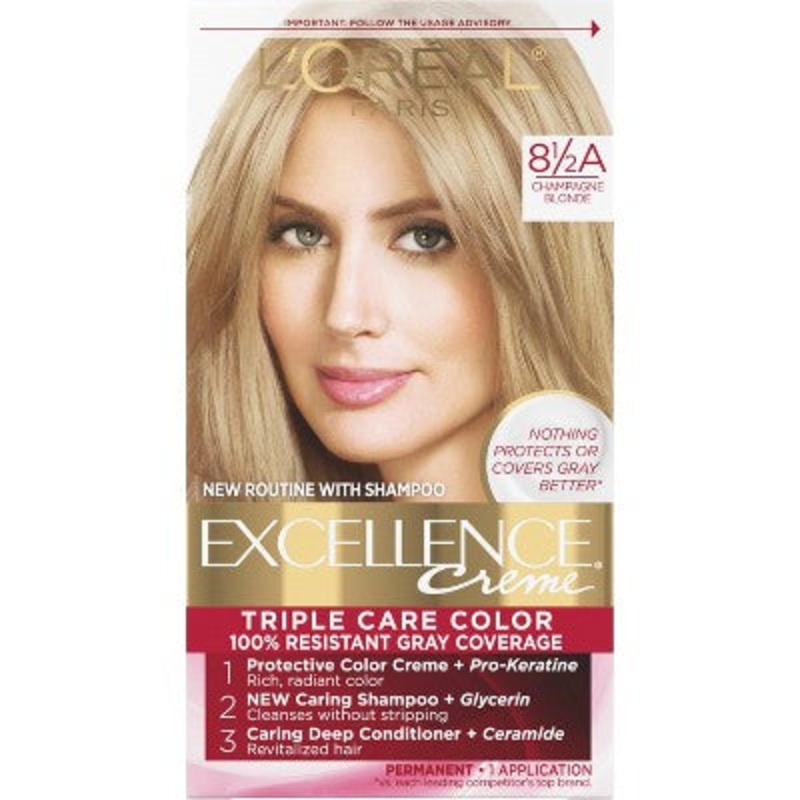 L’Oreal Paris Excellence Triple Protection Permanent Hair Color 6.3 fl oz 8.5A – Missing Box