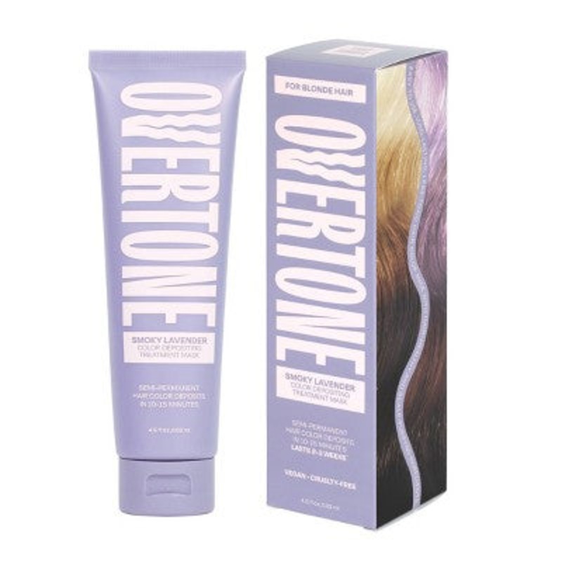 Overtone Smoky Lavender Hair Mask Semi-Permanent Hair Dye & Color Conditioner- Vegan – New