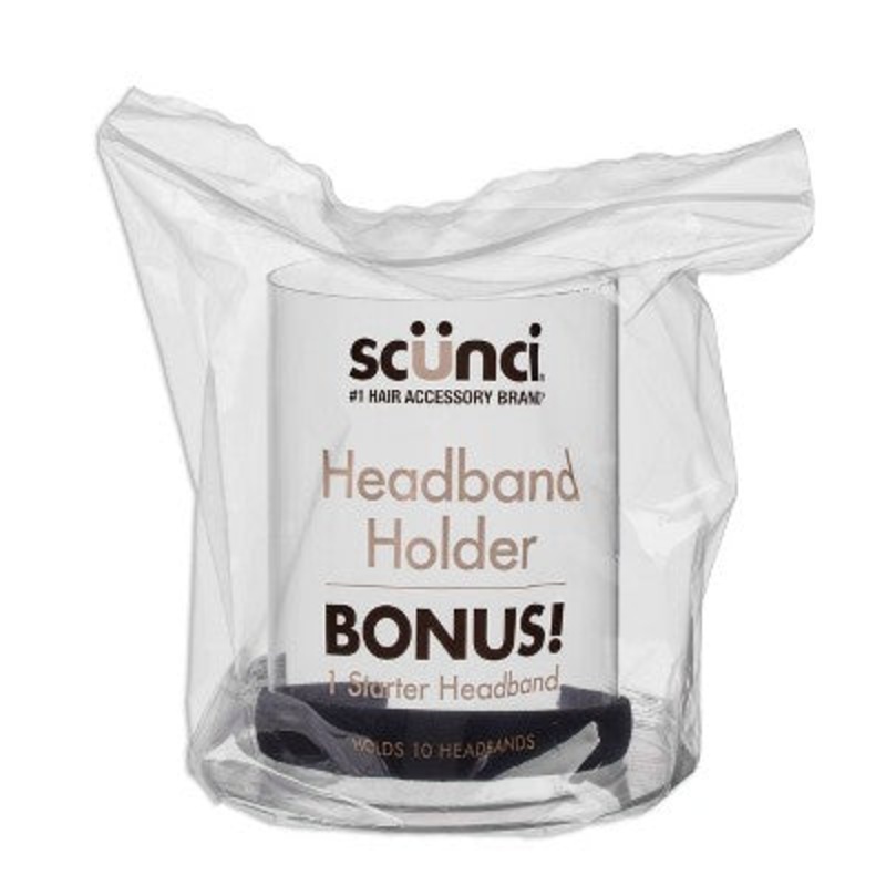 scnci Headband and Hair Accessories Organizer with Bonus Headband Clear 2pcs – New