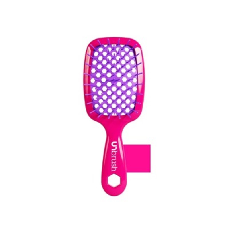 UNbrush Mini Detangling Hair Brush Neon Pink – Imperfect Box