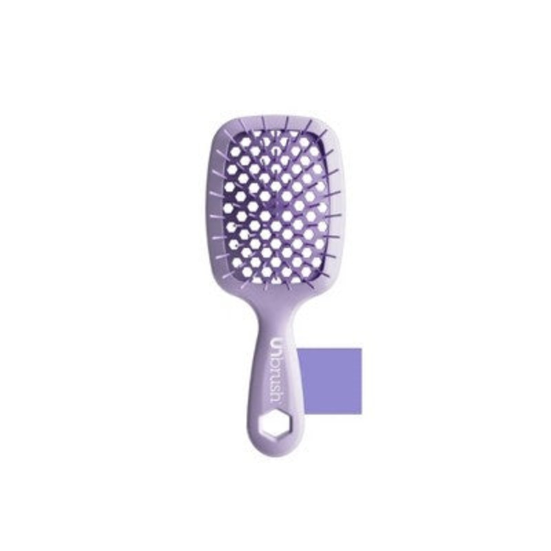 UNbrush Mini Pastel Detangling Hair Brush Lilac Light Purple – New