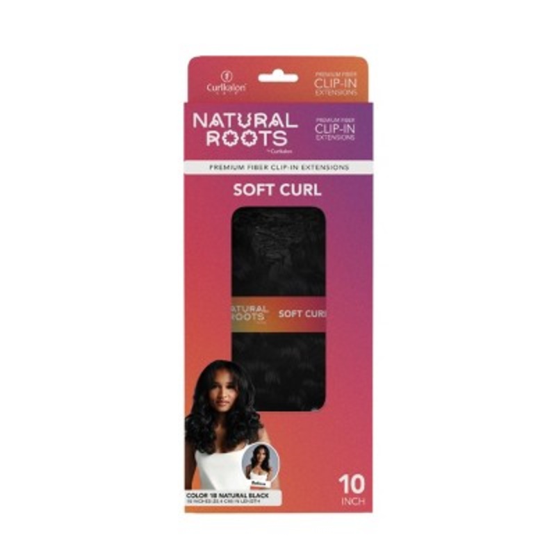 Curlkalon Soft Curl 10 inch Clip-In Natural Black Hair Extensions 9ct – Imperfect Box