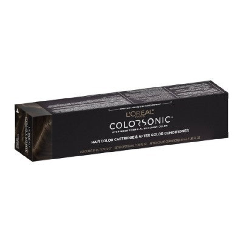 L’Oreal Paris Colorsonic Permanent Hair Color Cartridge Dark Brown Natural 4 – Imperfect Box