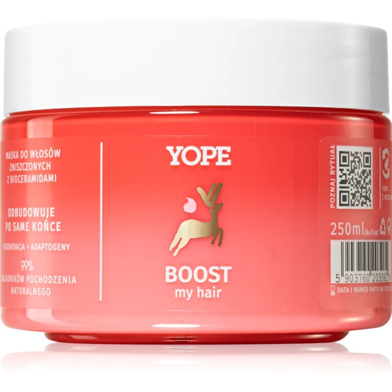 Yope BOOST my hair restoring mask for damaged hair 250 ml