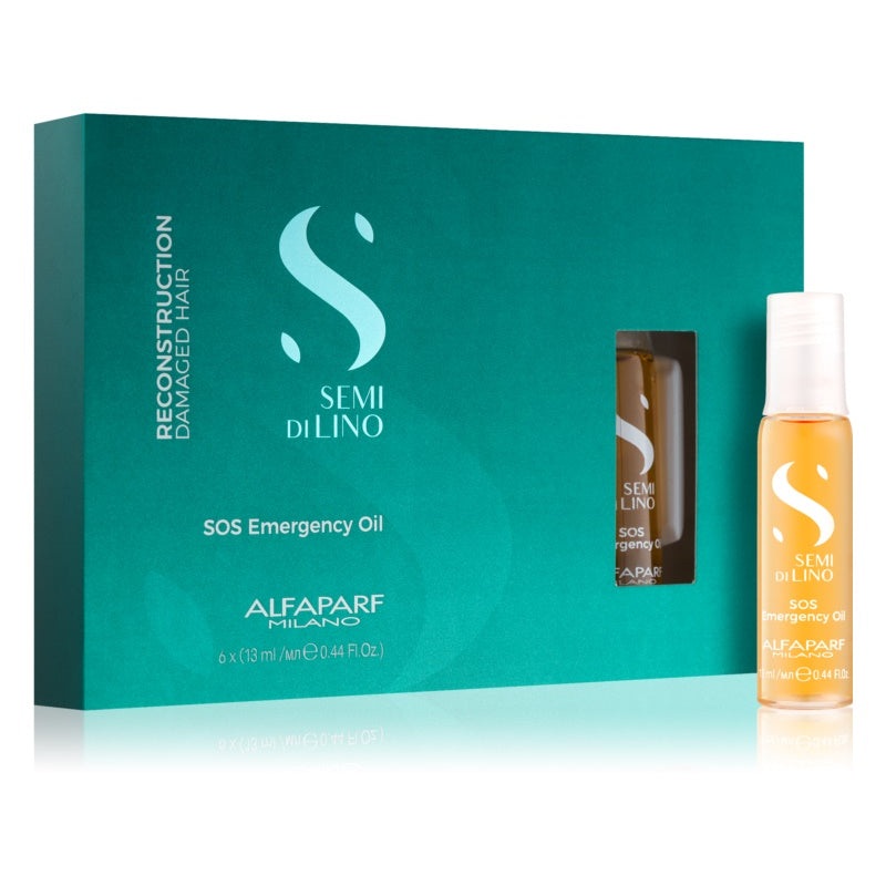 Alfaparf Milano Semi di Lino Reconstruction SOS Emergency Oil 6 x 13 ml