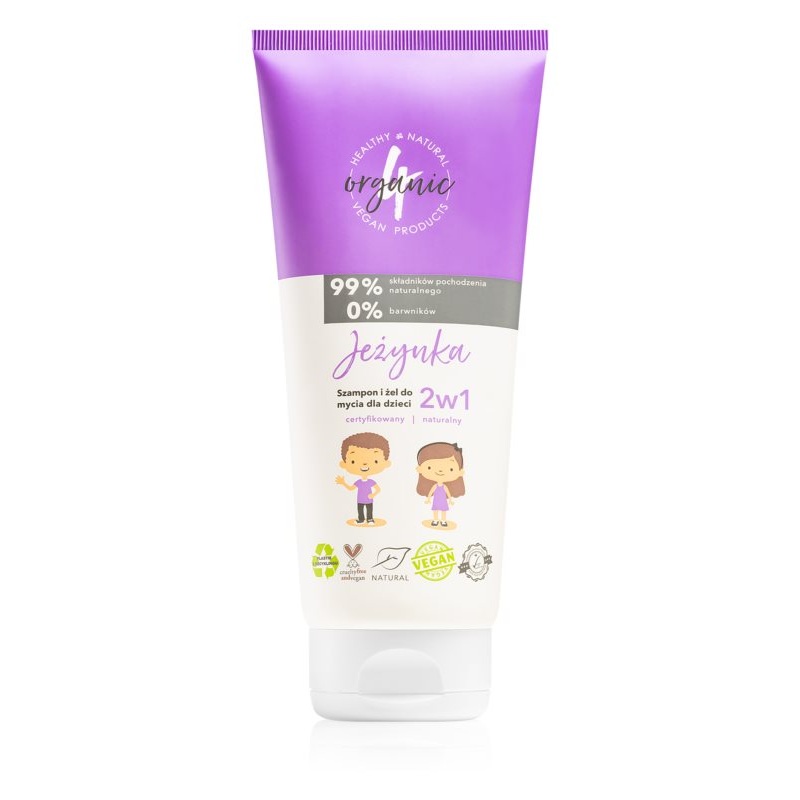 4Organic Blackberry shampoo and shower gel 2-in-1, 200 ml