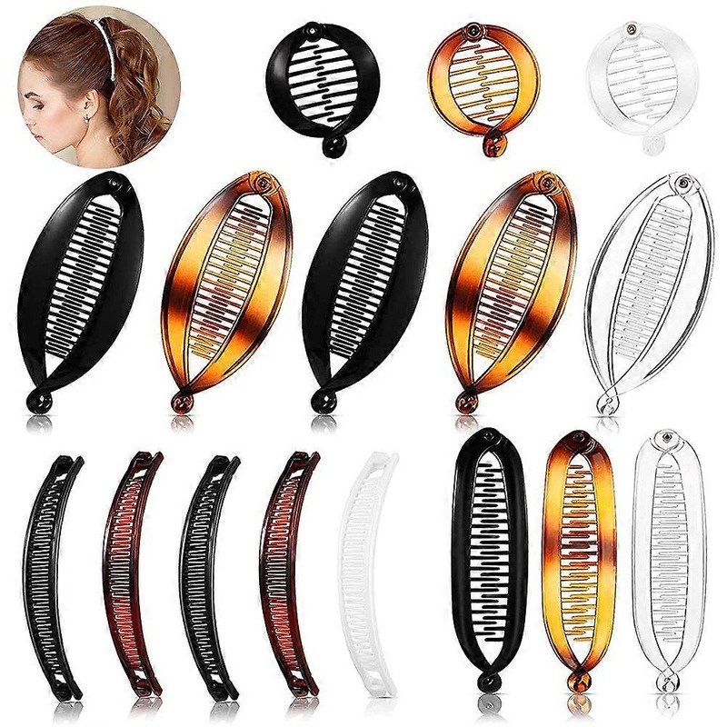 Banana Hair Clips Set Clincher Combs Fishtail Hair Clip Combs Hair Accessories for Women Girls