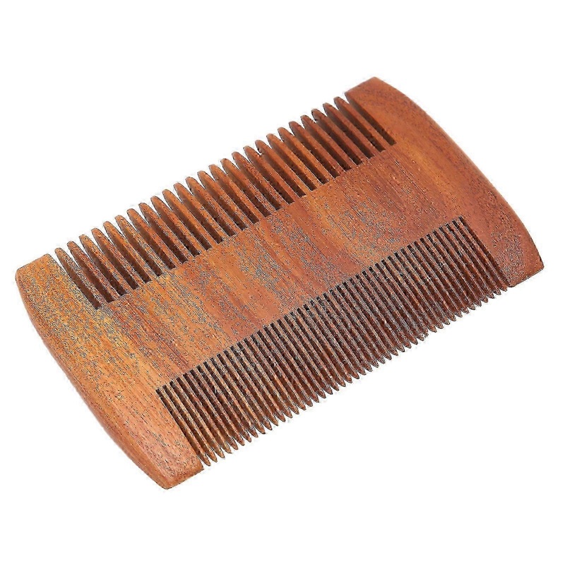 Natural Beard Comb For Men And Women, Premium Anti Static Double Sided Rosewood Hair Comb With Ergonomic Design Rounded Teeth Easy To Carry