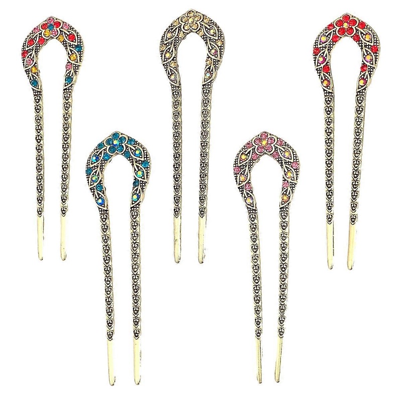 U-Shaped Hairpin Perfection, Exquisite Craftsmanship Ensures Durability, Rhinestone Decoration for Added Glamour, Suitable for All Your Styling Needs