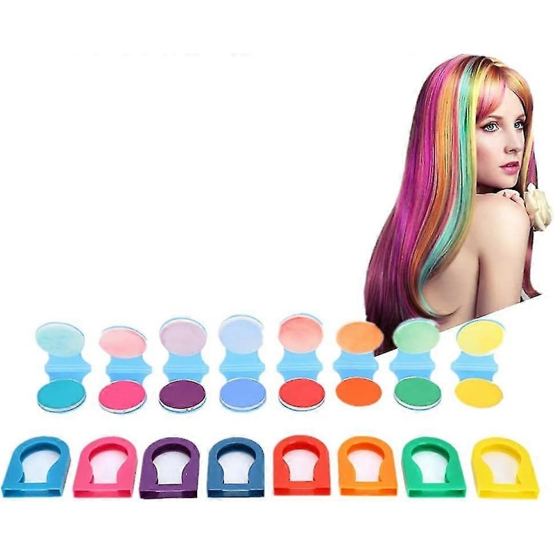 Hair Chalk Powder, 8 Colors Washable Hair Coloring Powder Temporary Hair Dye Pigment For Girls Kids Home Party Cosplay Diy Hair Styling Dyes Tool