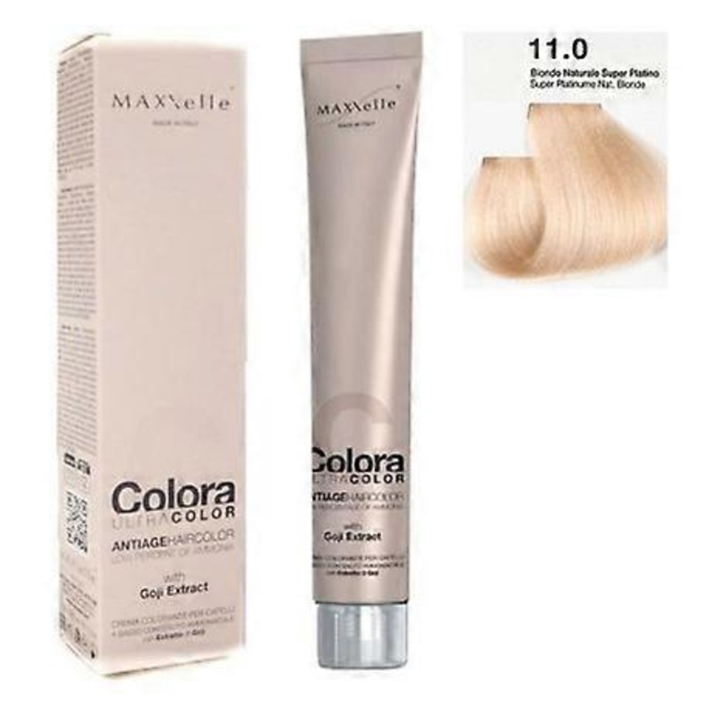 Super Platinum Natural Blonde 11.0 Colora Maxxelle With Natural Fruit Of Goji 100 Ml