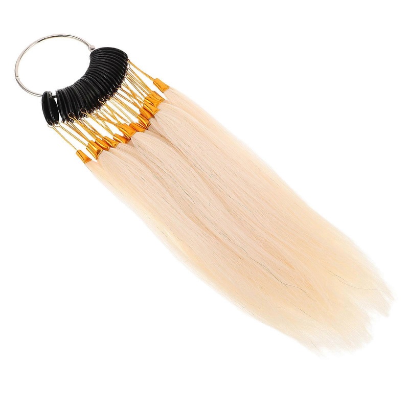 White Human Hair Sample Bundles 5 Sets Ideal For Hairstyling Enthusiasts Hair Salon Color Testing Durable Real Hair Material