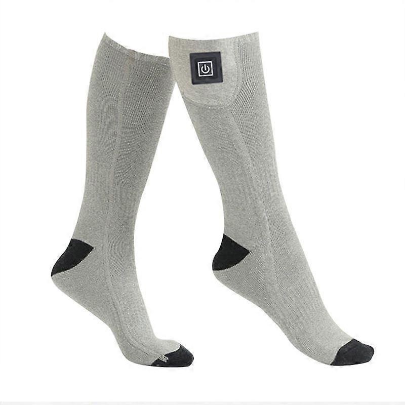 Winter outdoor cold-proof and warm temperature-regulating heating socks, electric heating socks, long-tube thermal electric heating socks-grey