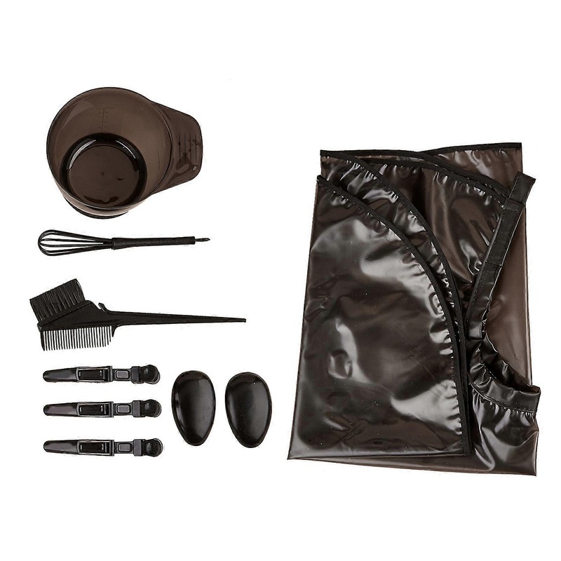 1 Set Hair Dye Tool Waterproof Silicone Shawl Dye Mixer Hair Color Brush Bowl Set with Ear Cap Styling Accessories QinHai