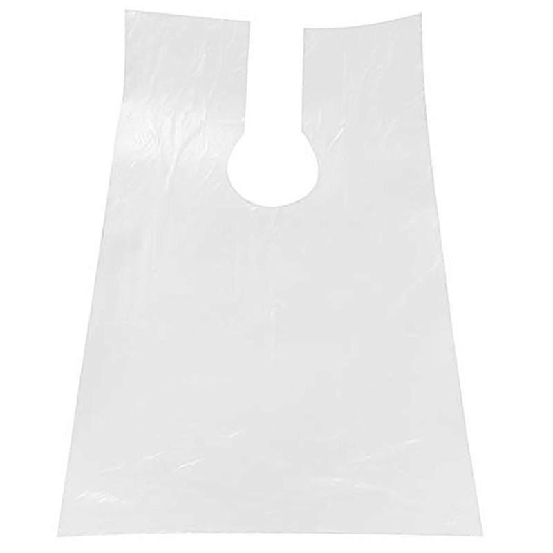 100Pcs PE Apron Disposable Long Barber Cloth Perm Shawl 60X90cm