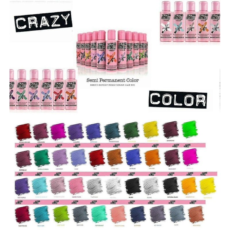 2 x Crazy Color Semi Permanent Hair Dye 100ml – Peppermint