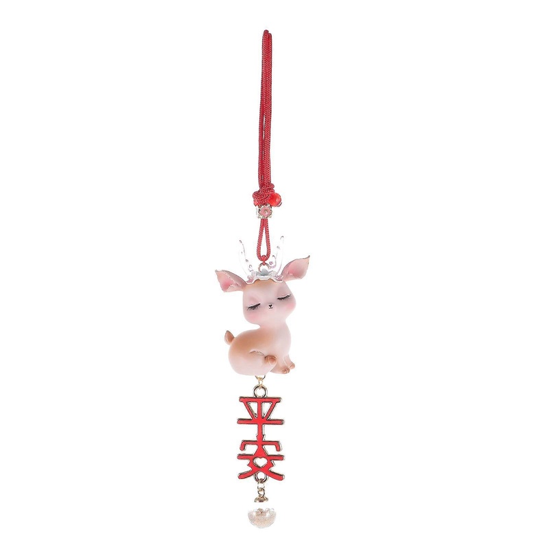 Rear View Mirror Charm, Car Pendant with Adorable Deer Design for Interior Style
