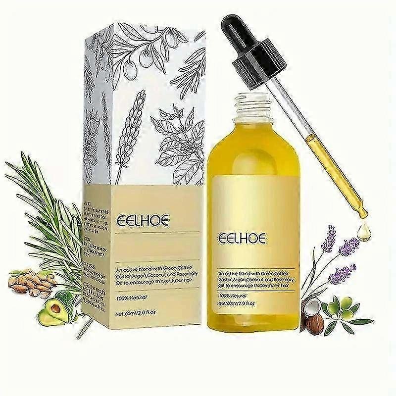 1/2/3 pcs of vegan natural rosemary hair oil to promote hair growth and improve dry, damaged and thi