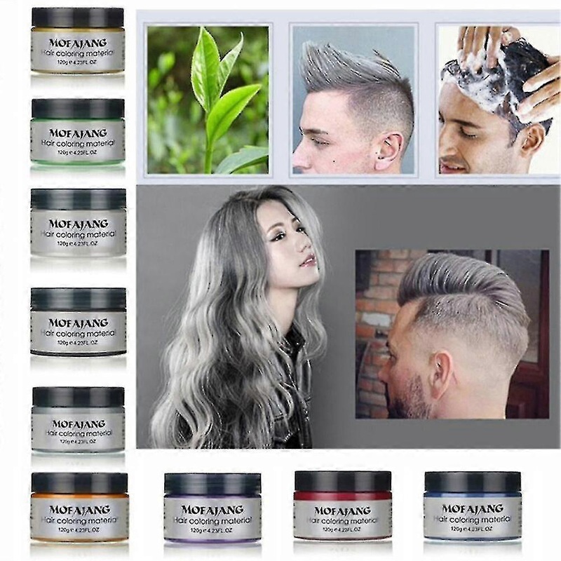 120g Unisex Temporary Hair Dye Wax Long Lasting Coloring Gel Cream Styling Mud Excellent
