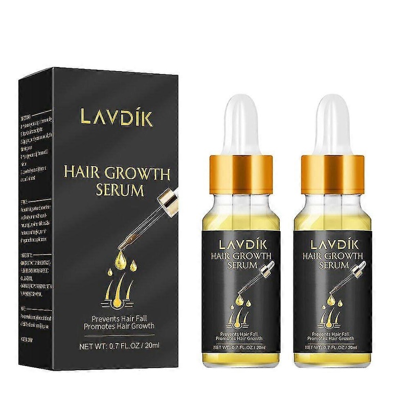 2 Pcs Hair Regrowth Serum Hair Growth Essential Plant Natural Regrow Hair Care Anti Hair Loose 20ml