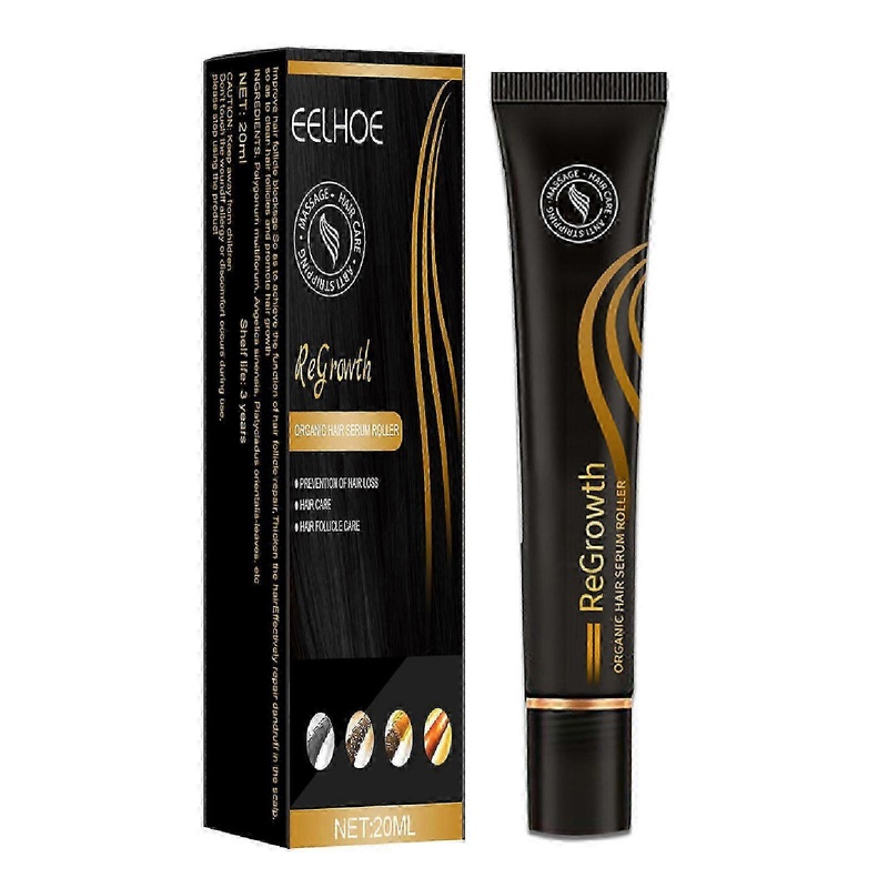 20ml Regrowth Hair Serum Roller Biotin Hair Growth Serum Triple Roll-On Massager Hair Growth Essence for Men and Women