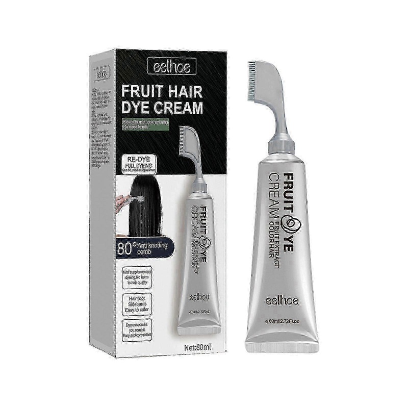 Eelhoe Natural Mild Fruit and Vegetable Hair Cream for Black Hair: Long-Lasting, Scalp-Friendly, Easy to Color
