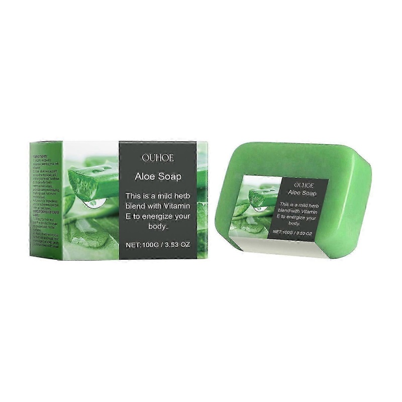 OUHOE Aloe Vera Essential Oil Hair Soap Cleanses the Scalp and Nourishes the Hair for a Fresh, Fluff