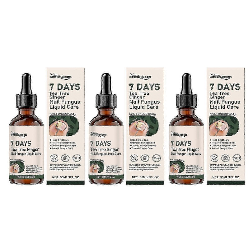1-3x 7 Days Teas Tree Ginger Nail fungus Treatments Nourishing Strengthening Nails Liquid for Healthier Growth
