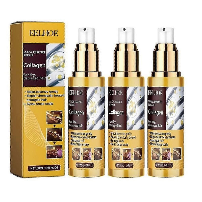 1-3X Collagen Repair Hair Essential Oil, Collagen Hair Treatment Deep Repair,for Hair
