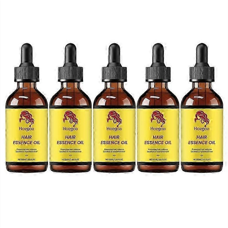 1-5x Natural Hair Essence Oil, Promotes Growth, Soothes & Nourishes Scalp, for Frizzy and Damaged, Suitable for Men and Women, Happy H