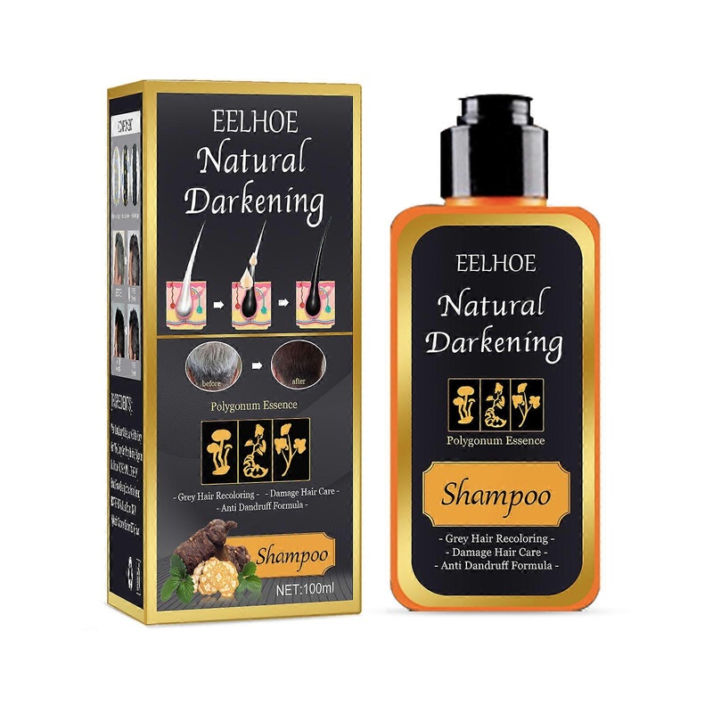 100ML Shampoo Blackening Shampoo Reverse White Hair Shampoo Damaged Hair Repair Damaged Hair